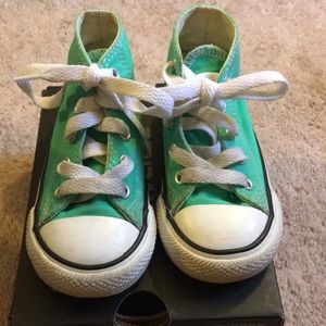 Infant size 6 mint green converse sneaker